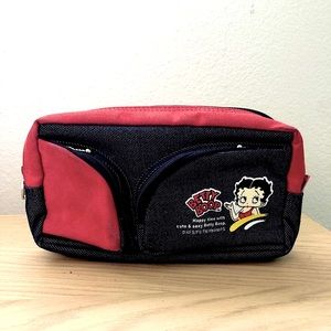 Betty Boop Jean Suede Makeup Bag Purse